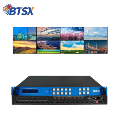 Επεξεργαστής Video Wall με έλεγχο TCP/IP, 8 θύρες εισόδου και επαγγελματική οθόνη