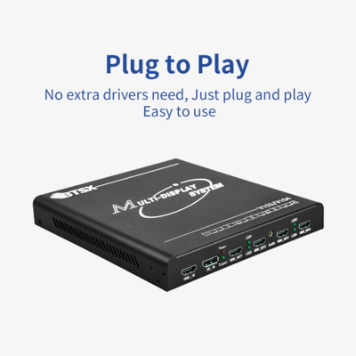 Επεξεργαστής Πολλαπλών Οθονών 4K HDMI/DP για Video Wall Πολλαπλών Οθονών και Επεξεργασία Ήχου