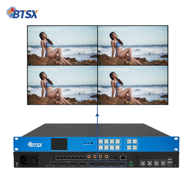 4 σε 4 έξω KVM Seamless Switch Ελεγκτής τοίχου βίντεο 4K60 Επεξεργαστής τοίχου βίντεο