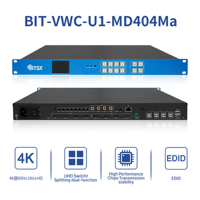 Bitvisus 4x4 2x2 1x4 4K60 Splice Overlay HDMI PIP Βίντεο Switcher Μητρώο Βίντεο τοίχος ελεγκτής
