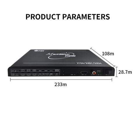 3840x2160@60Hz 4k HDMI Multi Viewer Switcher με διάσπασμα οθόνης βίντεο ρολογιού