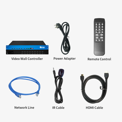OEM / ODM 4K επεξεργαστής βίντεο HDMI Matrix Switcher Multiviewer με IR τηλεχειριστή