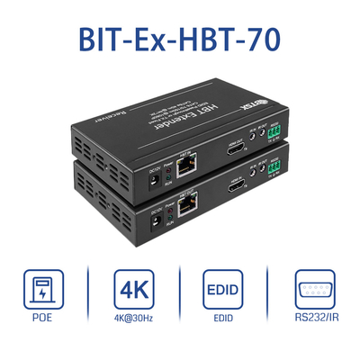30M 70M 4K HDBT HDMI Extender Single Cat5 Βίντεο τηλεόραση HDMI Monitor Extender Adapter