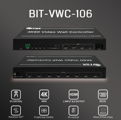 Ευέλικτος έλεγχος και μέγιστη ανάλυση 5760x2160 30Hz ελεγκτής τοίχου βίντεο για μεγάλες οθόνες