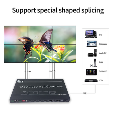 Bitvisus 3X3 2X3 4K Video Switcher PIP POP HDMI TV Αίθουσα Συνεδριάσεων Επεξεργαστής Video Wall Controller BIT-VWC-409R