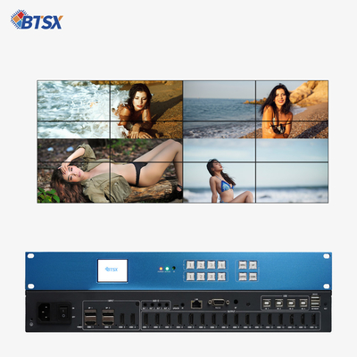 4K60 επεξεργαστής βίντεο 4 εισροές, 16 εξόδους για οθόνη πολλαπλών οθόνωνΕπαγγελματικός επεξεργαστής τοίχου βίντεο 4K