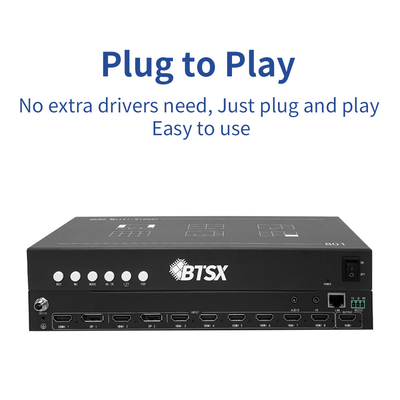 1X HDMI 2.0 έξοδος Διασύνδεσης Πολυοθόνη επεξεργαστής βίντεο για τοίχο LED 360mm × 215mm × 70mm Μέγεθος συσκευασίας