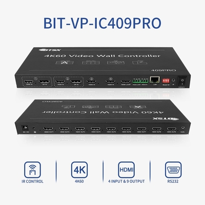 Bitvisus 1U RACK PIP Απρόσκοπτη Εναλλαγή HDMI Matrix Switcher 3x3 3x4 3x5 3x6 4K60 LCD LED TV Ελεγκτής Εικονοστοιχίας Video Wall