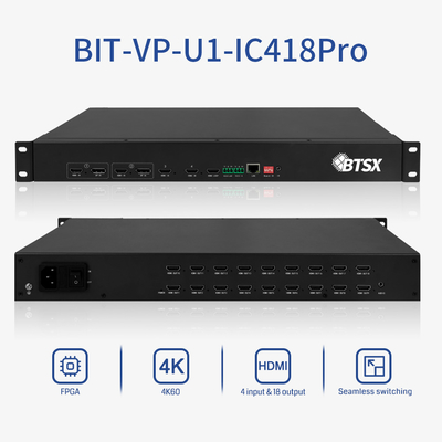 Ελεγχόμενο IR HDMI επεξεργαστής τοιχώματος βίντεο 4k με λειτουργία αδιάλειπτης αλλαγής