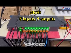 Bitvisus 4K60 8 σε 9 Έξοδοι Ελεγκτής Video Wall Rs232 HDMI/DP Δικτύου Web Control 2x2 Video Wall Matr